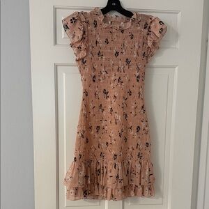 Veronica Beard Peach and Navy Dress